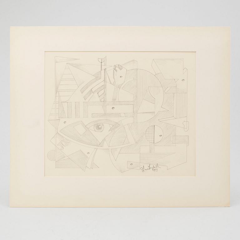 LARS ENGLUND, Pencil, signed and dated 1949.