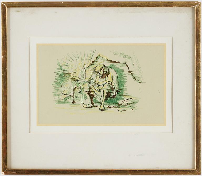 ISAAC GRÜNEWALD, mixed media on paper.