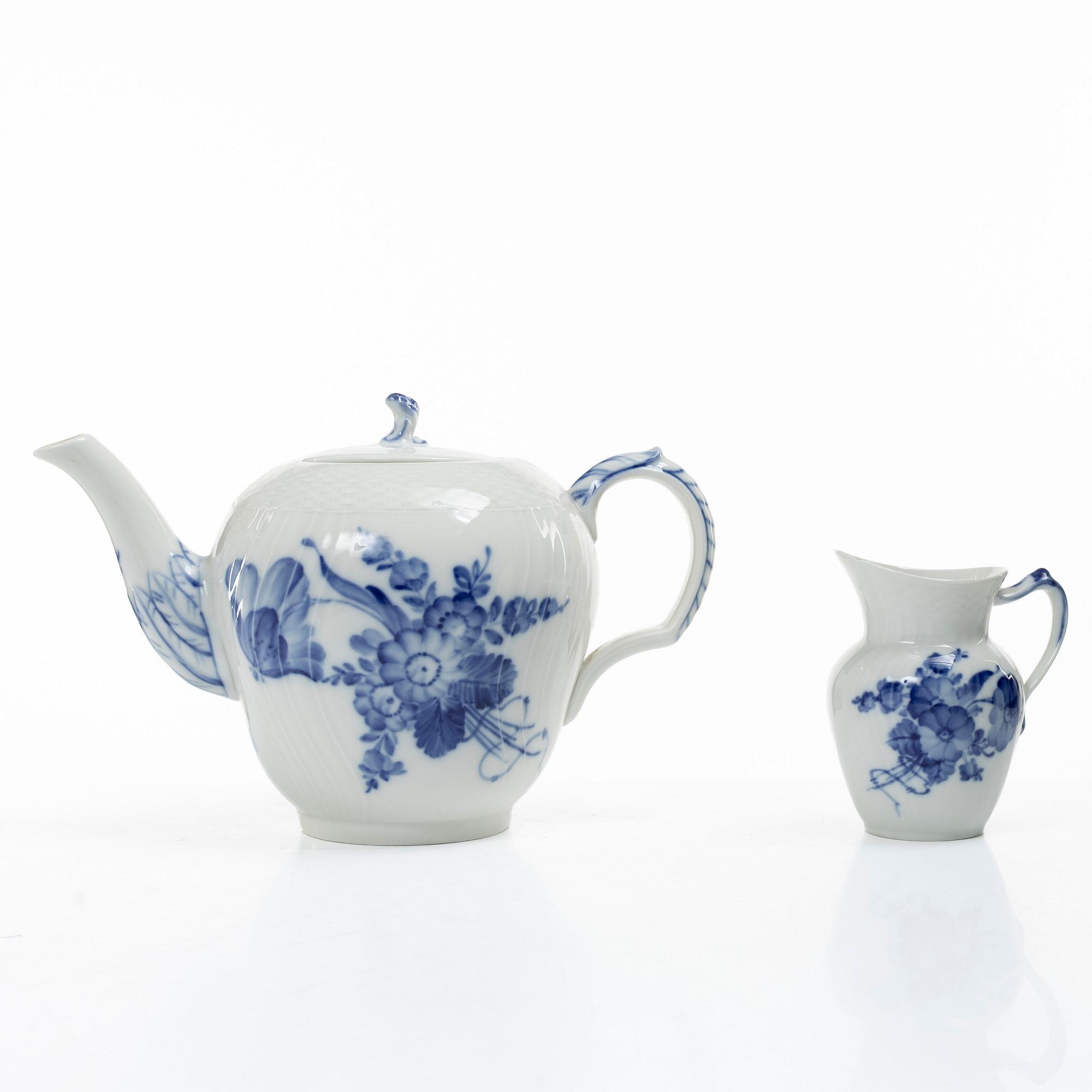Royal Copenhagen, a 14-piece 'Blue Flower' tea service, Denmark.
