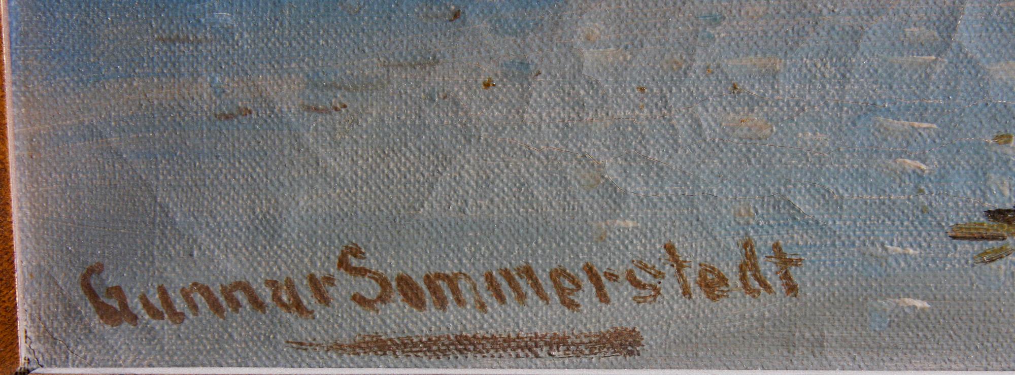SOMMERSTEDT, GUNNAR. Olja på duk, sign.