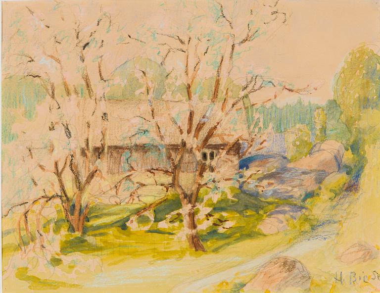 Helmi Biese, Cottage in the greenery.
