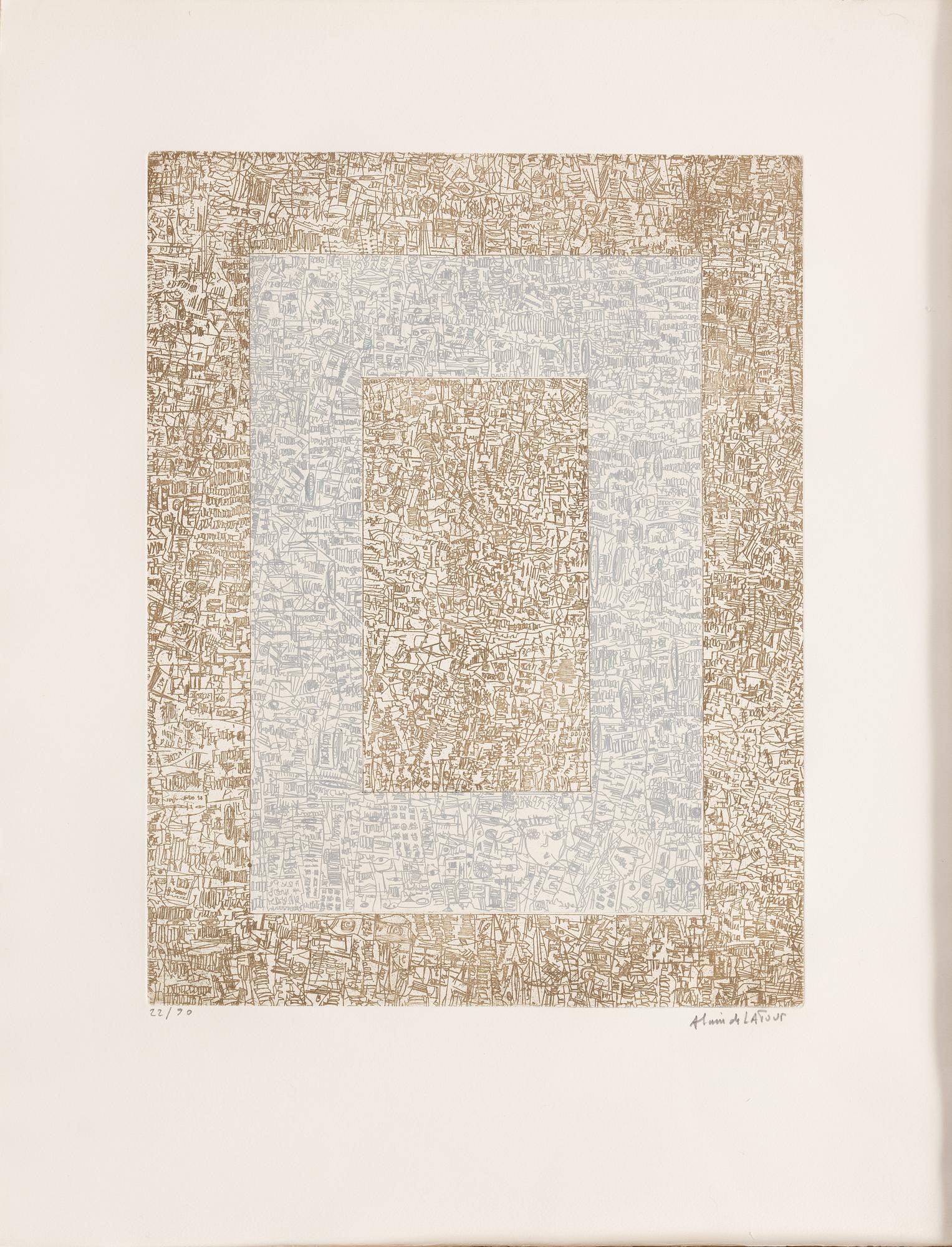 Folder with graphic prints by various artists "Les Hypergraphies".