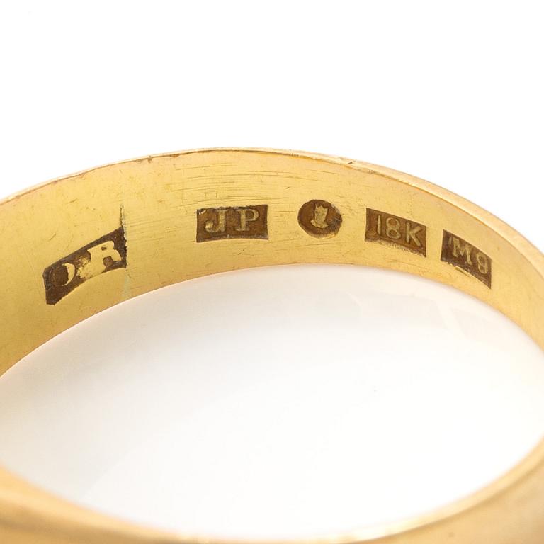 Ring, 18K gold with brilliant-cut diamond, 0.60 ct, J Petterssons, Stockholm, 1962.