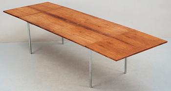 A Hans J Wegner palisander and steel 'AT 319' table, Andreas Tuck, Denmark 1960's.