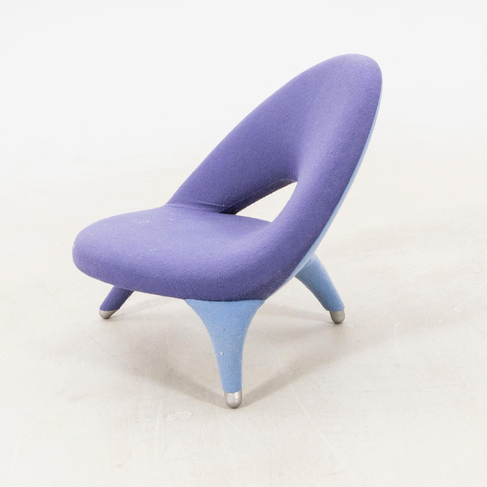 Folke Jansson, fåtölj, "Arabesk", Ihreborn, Värnamo, formgiven 1955.