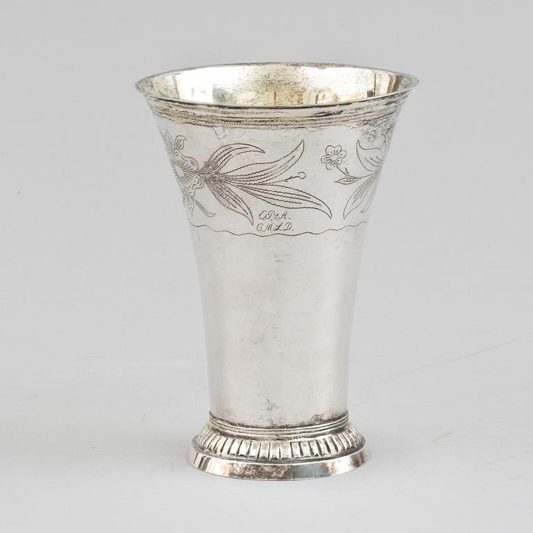 POKALVAS, silver. Johan Högstedt(1785-1819) Kalmar otydlig årsstämpel trol 1798. Ca 330g.