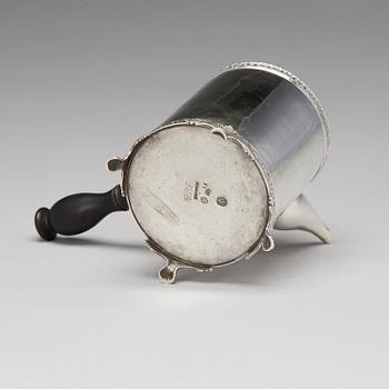 A Swedish 18th century silver coffee-pot, mark of Johan Abraham Hallard, Stockholm 1788.