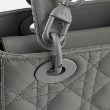 Christian Dior, A Ultramatte Gray Stone Cannage Calfskin 'Lady Dior my ABCDIOR bag'.
