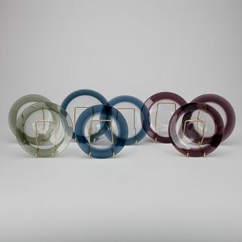 LAUTASIA, 8 kpl, signeerattu Timo Sarpaneva, Iittala -56-57.