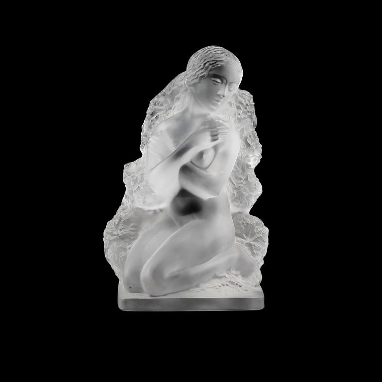 SKULPTUR, glas, Lalique, France, 1900-talets andra hälft.