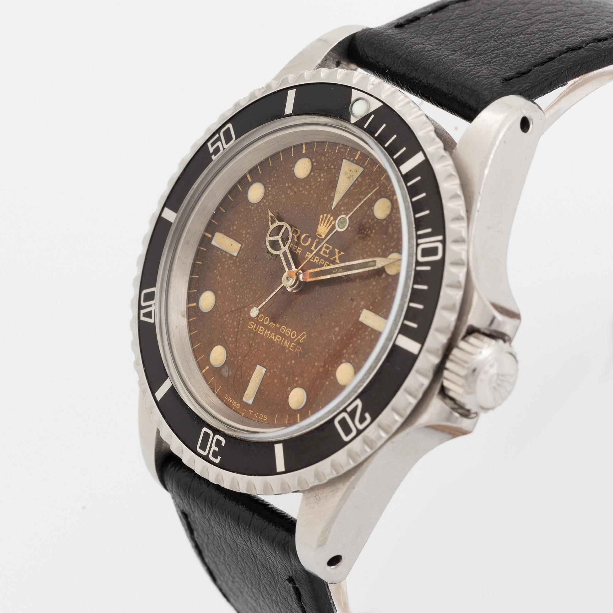 Rolex, Submariner, "Tropical, Meters first, Gilt Dial", ca 1966.