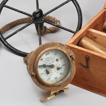 SLÄPLOGG, mässing, "Walkers cherub III", 1900-tal.