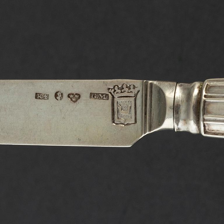 CUTLERY, 35 pieces, silver, 19th and 20th century.