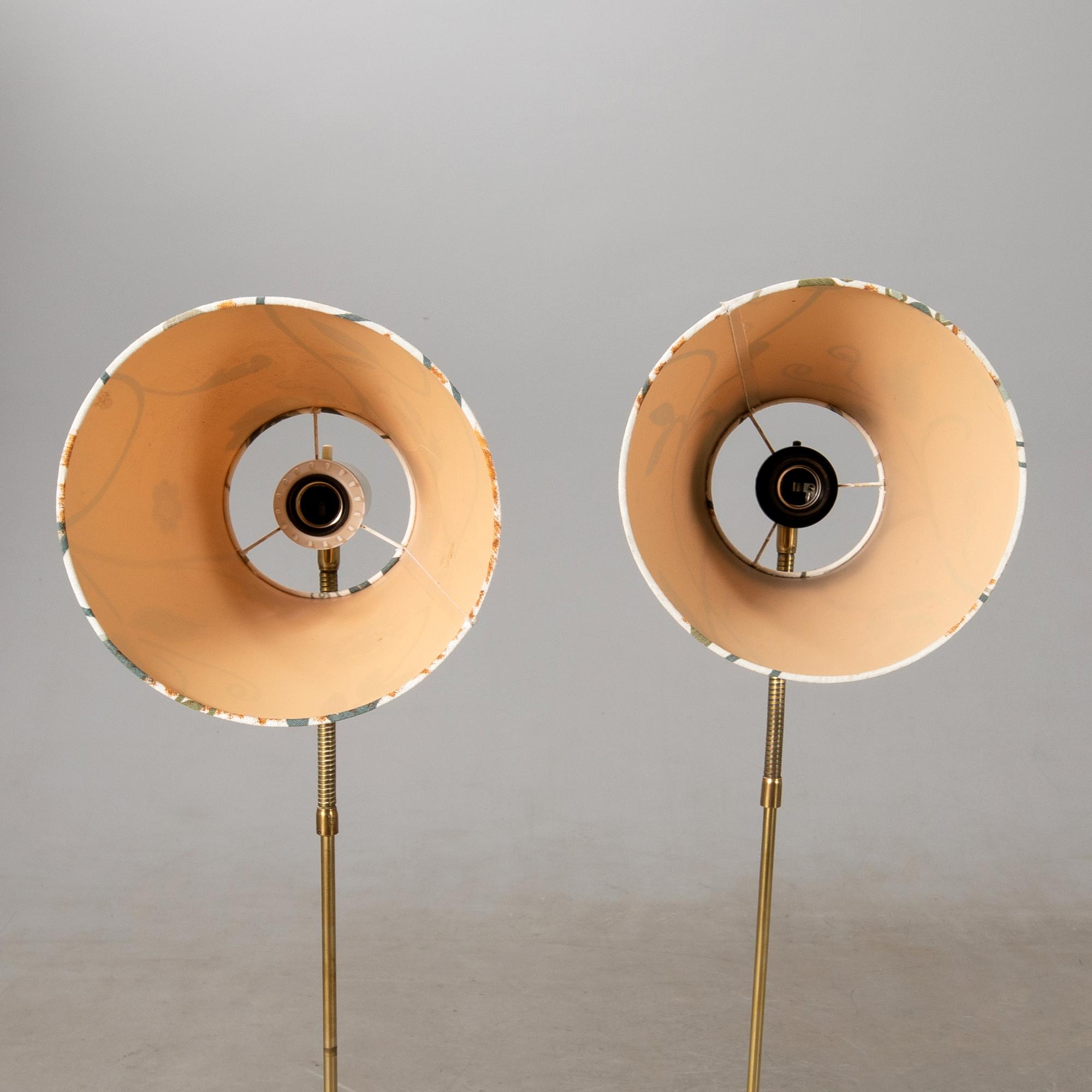 Floor lamps, two similar, Falkenberg, late 20th century.