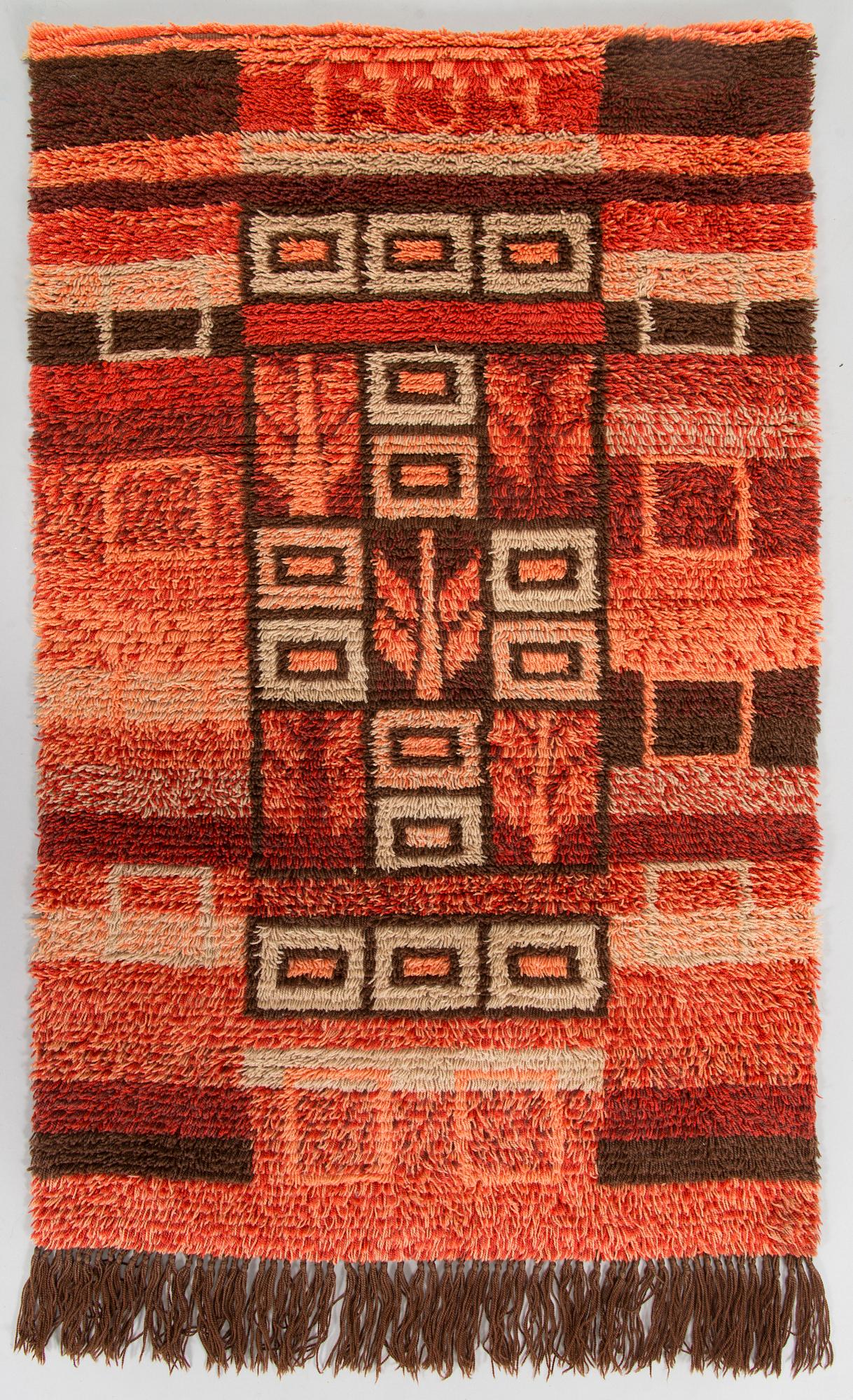 Runar Engblom, ryijy, malli Suomen Käsityön Ystävät. Noin 120 x 74 cm.