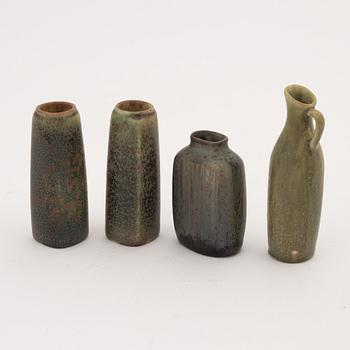 Carl-Harry Stålhane, a set of nine stoneware miniature vases, Rörstrand.