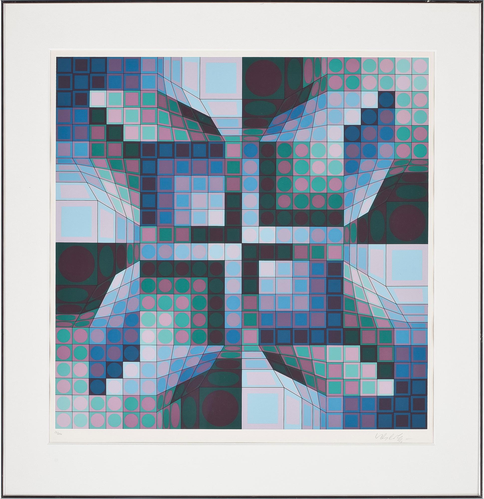 VICTOR VASARELY, litografi, signerad o numrerad XXXIII/XXXV.