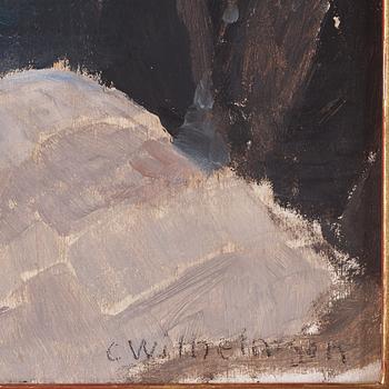 Carl Wilhelmson, ”Segelsömnad" (Mending the sails).