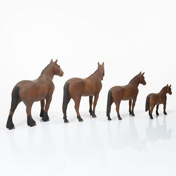 Erik Hallqvist, sculptures, 4 pcs, Undersvik, Hälsingland.