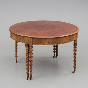 MATBORD, med 3 iläggsskivor, 1800-talets mitt.