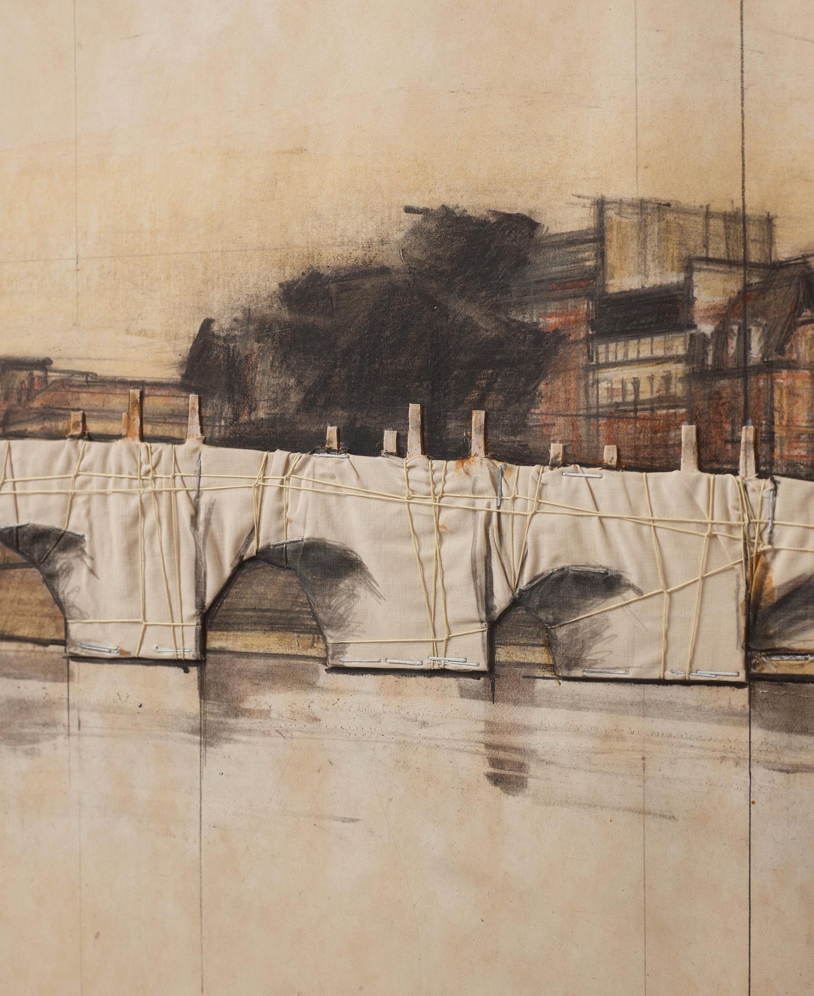 Christo & Jeanne-Claude, "The Pont Neuf Wrapped (Project for Pont Neuf – Paris)".