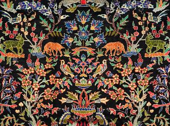 a Figural Fariden carpet (Esfahan area) 307 x 185 cm.