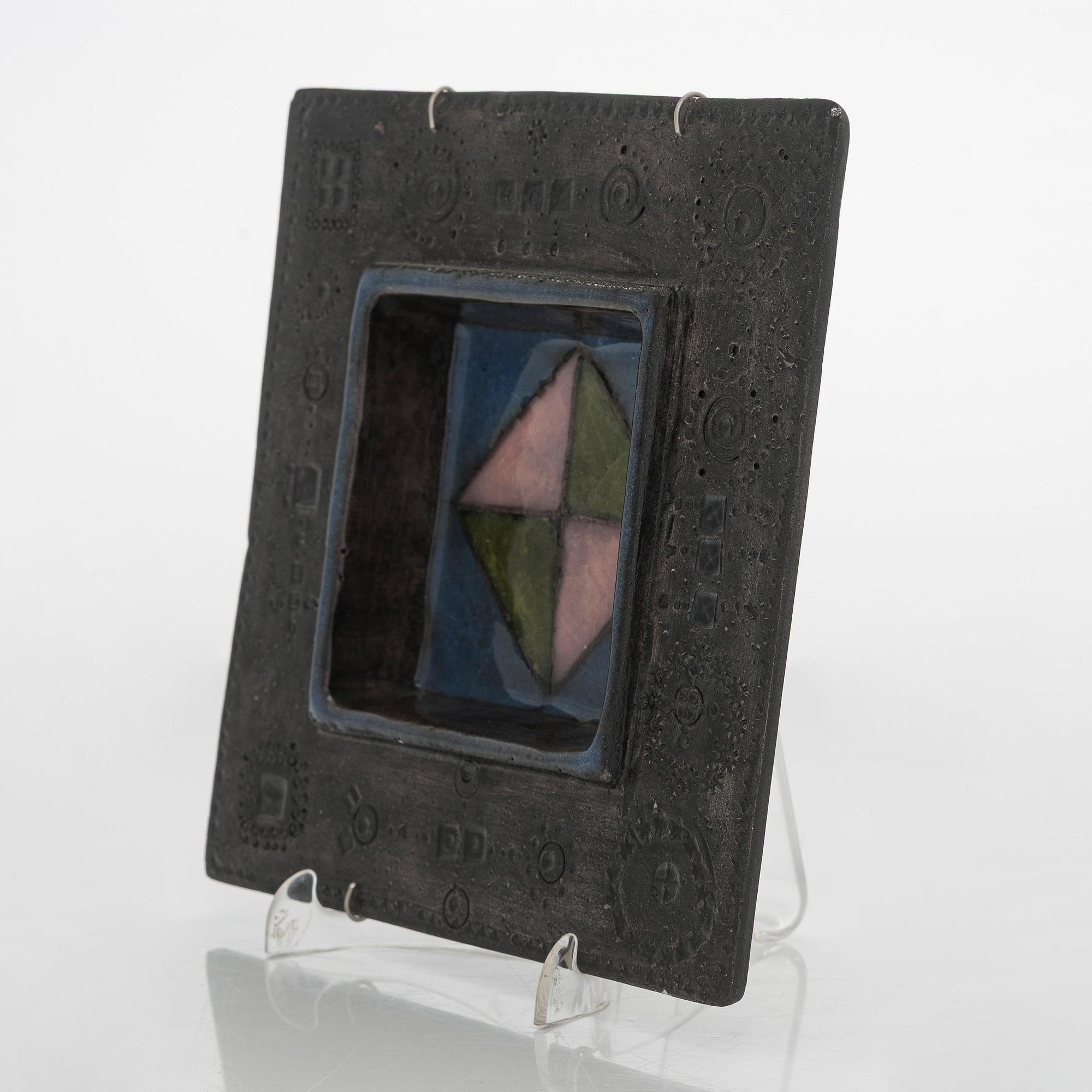 Rut Bryk, a stoneware wall relief, signed BRYK.