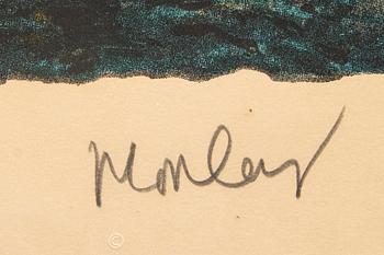 Malcolm Morley, color lithograph, signed and numbered, made in 1972.