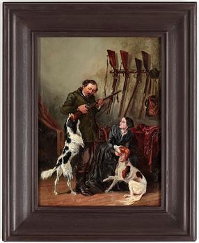 JOHN GEORG ARSENIUS, olja på pannå, signerad John Arsenius 1853.