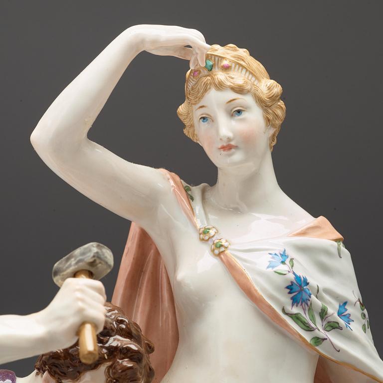 FIGURGRUPP, porslin. Berlin, 1800-talet slut.