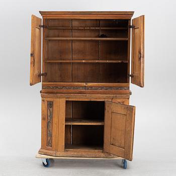 Cabinet, folk art, 19th century.