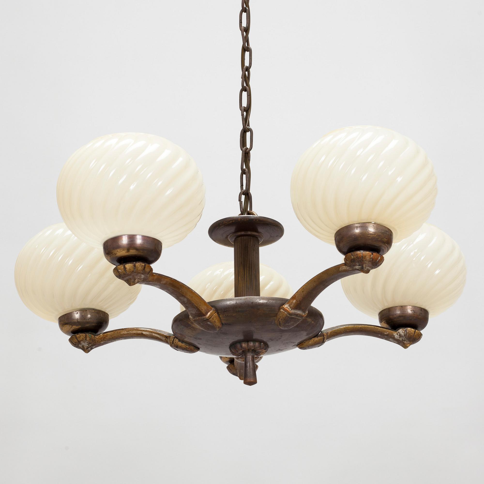 Paavo Tynell, taklampa, modell 1210, Taito 1930-tal.