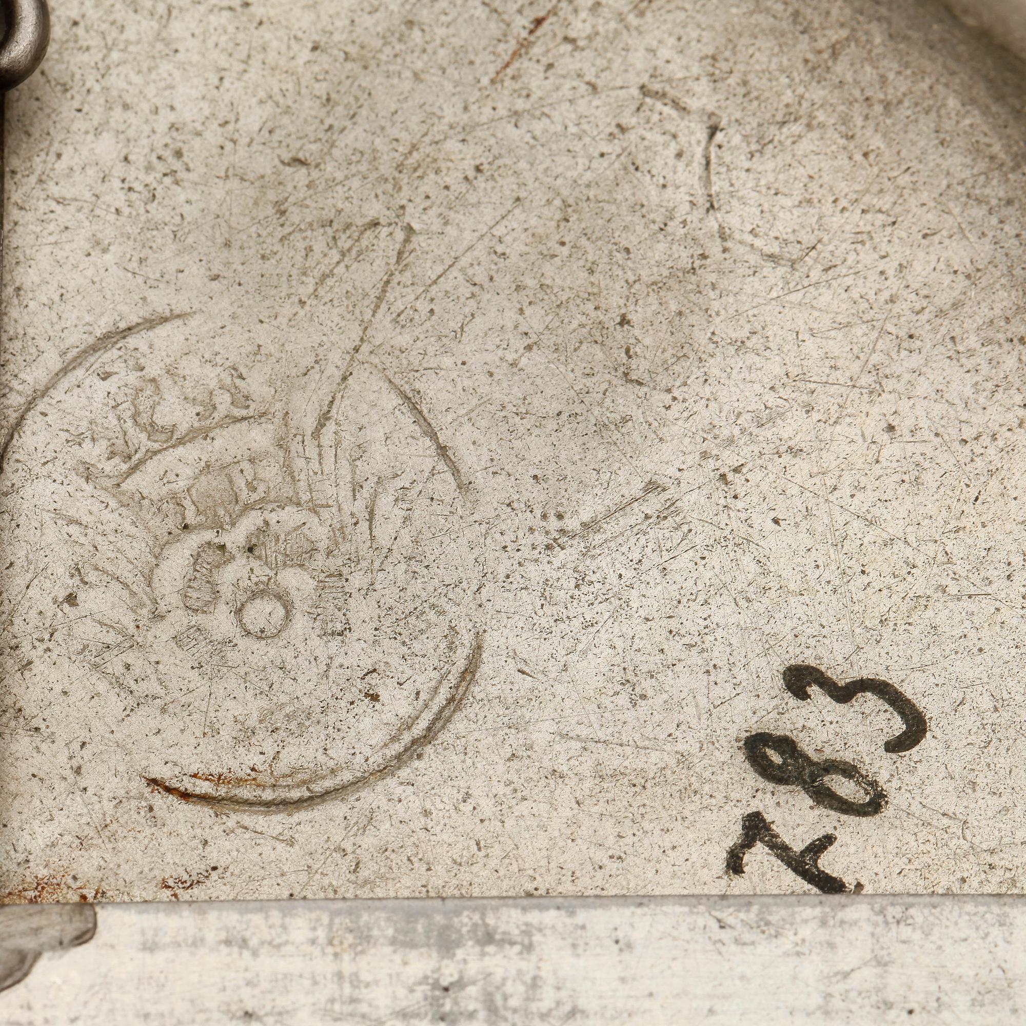 TALLRIKAR, 6 st tenn, bland annat Sven Ekström, Norrköping, 1845.