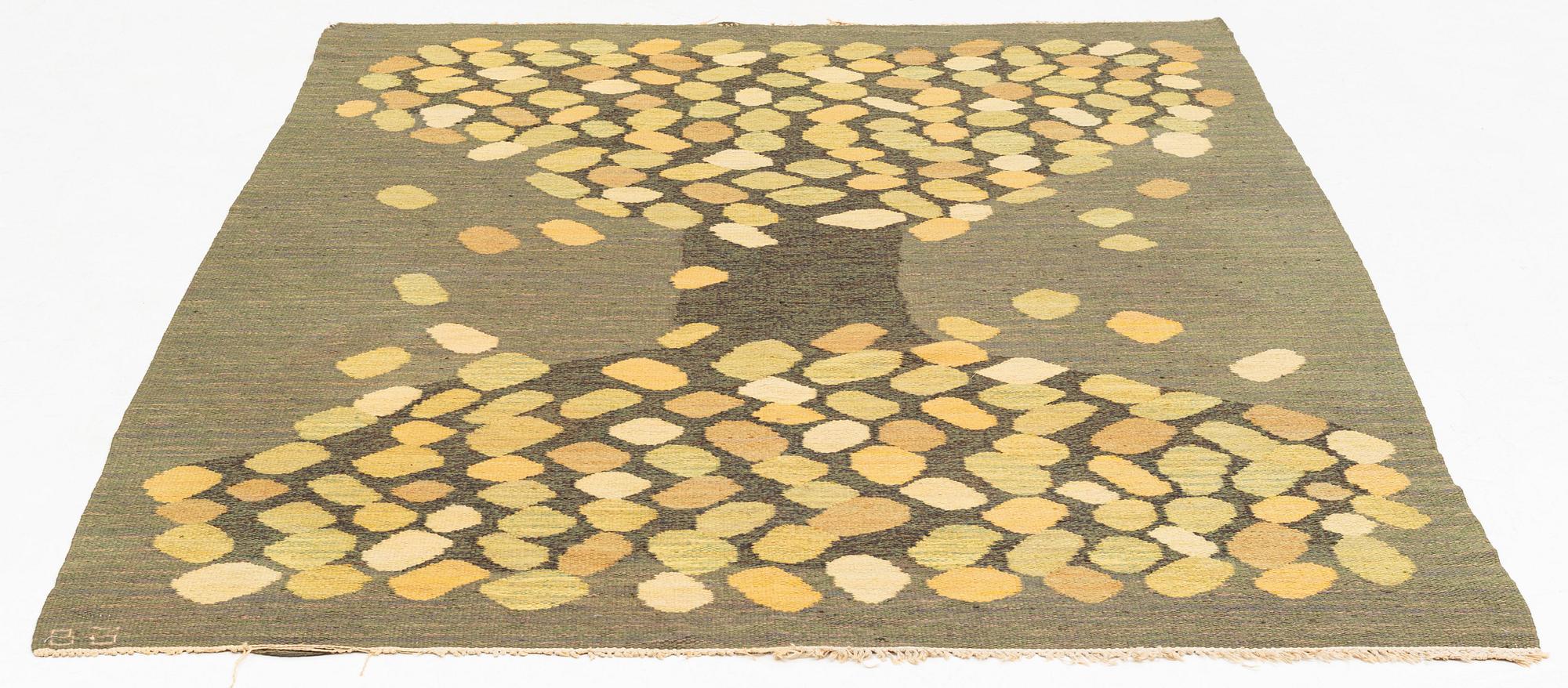 Brita Grahn, matta, rölakan, ca 234 x 177 cm, signerad BG.