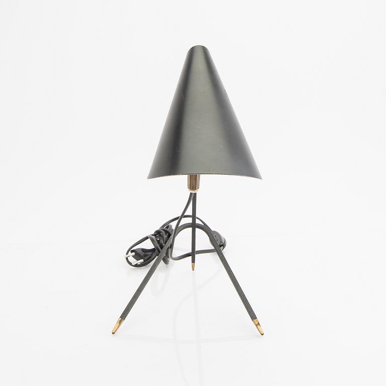 A 1950/60s laquered metal table lamp.