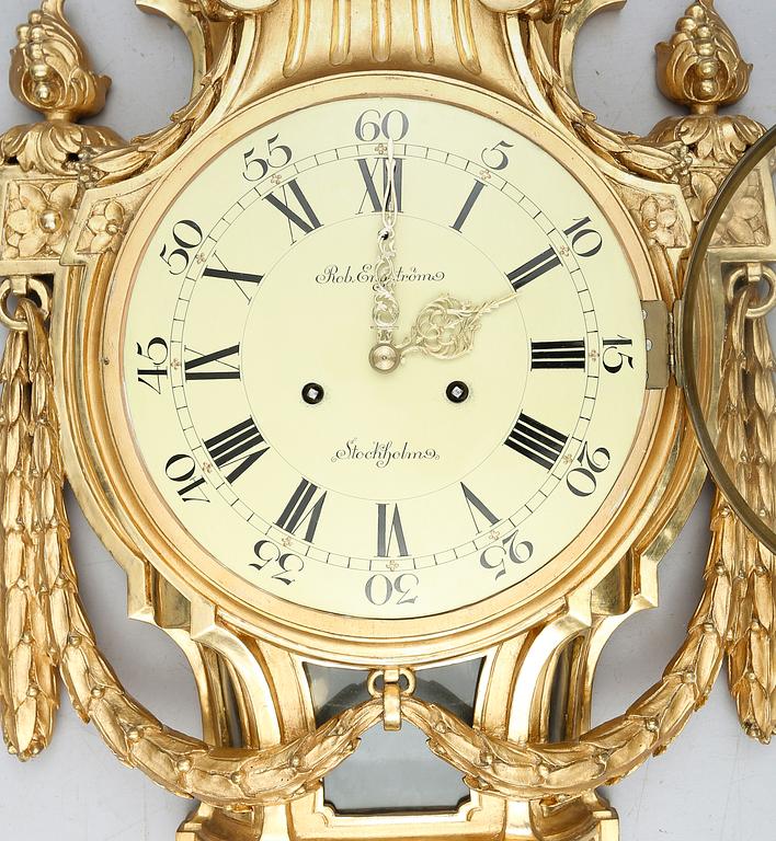 VÄGGPENDYL, gustaviansk stil, 1900-talets första hälft.