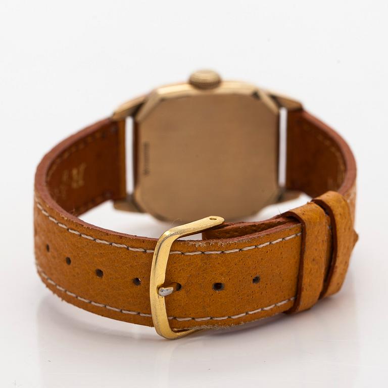 Hamilton, “Dodson”, wristwatch, 27 x 28 mm, gold-plated, manua, 1930s.