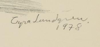 Tyra Lundgren, a lithograph in colours, 1978, signed.