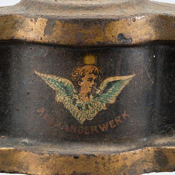 BOOKBINDERS PRESS, cast iron, Alexanderwerk, Germany, early 20th century.