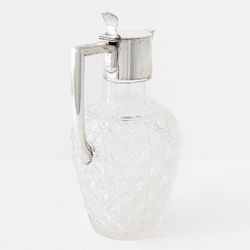 CG Hallberg, vinkanna, silver och glas, Stockholm 1899.