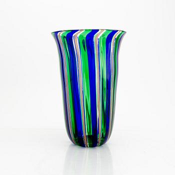 A late 20th century Murano glass vase.