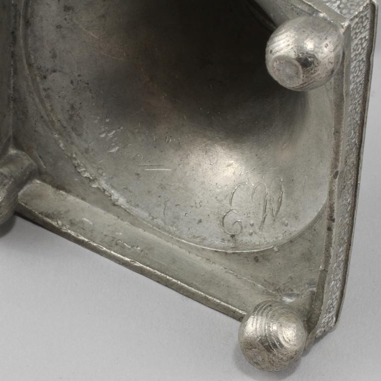 LJUSSTAKAR, ett par, tenn, 1800-tal.