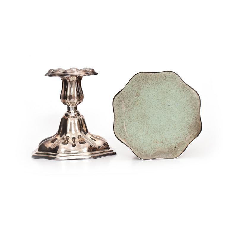 LJUSSTAKAR, ett par. Silver, C G Hallberg, Stockholm 1947.