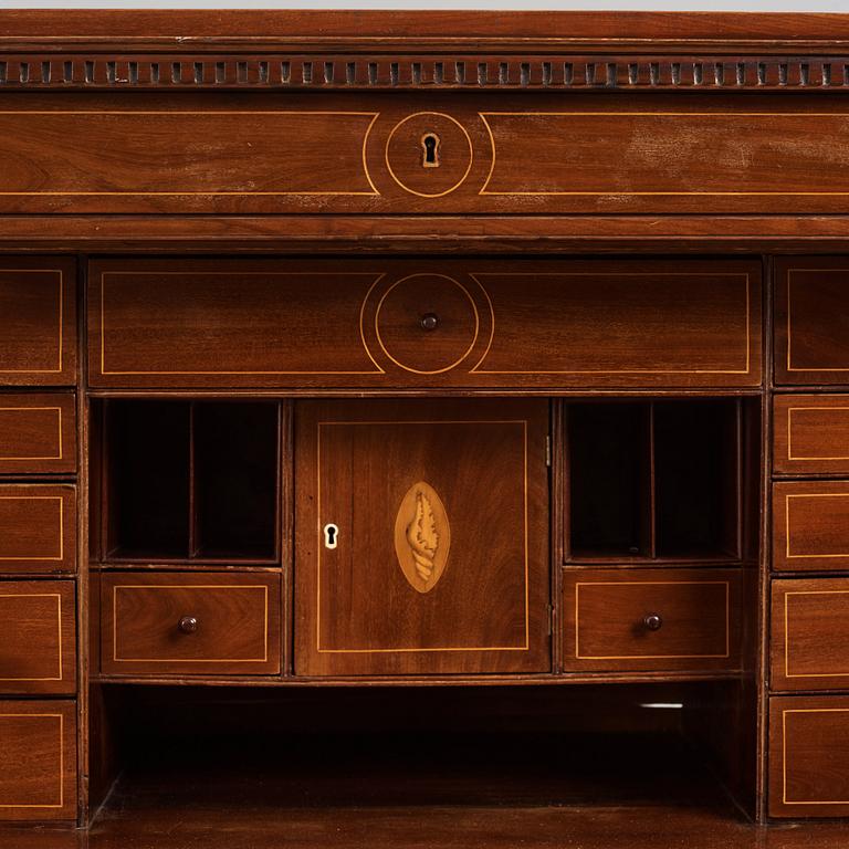 A late Gustavian mahogany secretaire attributed to J. F. Wejssenburg the Elder (master in Stockholm 1795-1837).