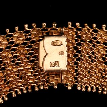 HALSCOLLIER, guld 18K, svensk importstämpel, 1900-tal. Vikt ca 62 gram.
