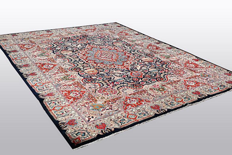 A carpet, Kashmar, ca 395 x 298 cm.