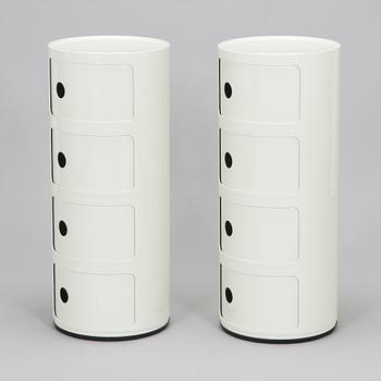 Anna Castelli Ferrieri, a pair of 'Componibili 4' cabinets, Kartell.