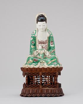 527. FIGURIN, porslin. Kangxi-stil Qing dynastin.