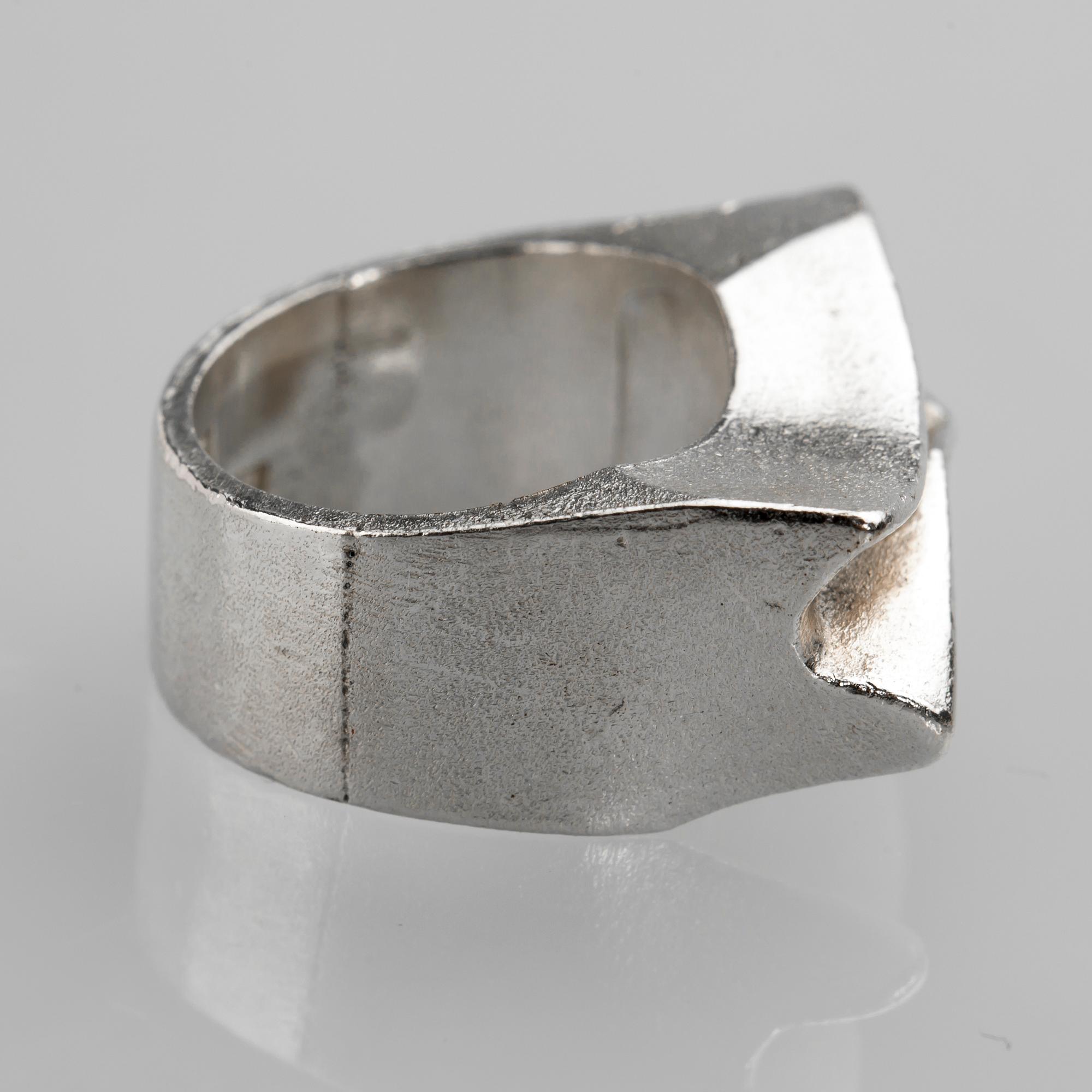 RING, sterlingsilver, Lapponia, Finland, 1970. Vikt ca 9,5 g.