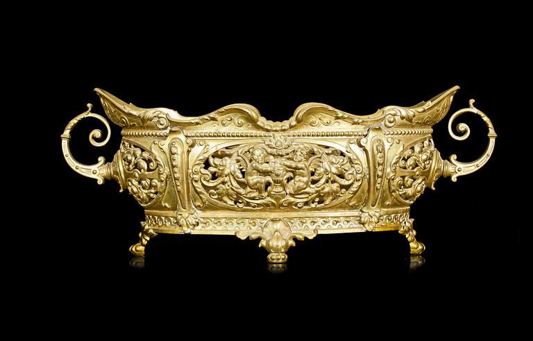 JARDINJERE, mässing, Louis XV-stil, 1900-tal.